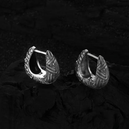 New 925 Sterling Silver Hoop Earrings Pearl Droplet Irregular Vintage Punk For Women Girl Gift Jewelry Dropshipping Wholesale