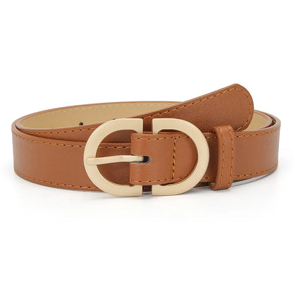105cm Female Fashion Belt Simple Metal Buckle Belt for Women Black Suit Jeans Clothing Accessories