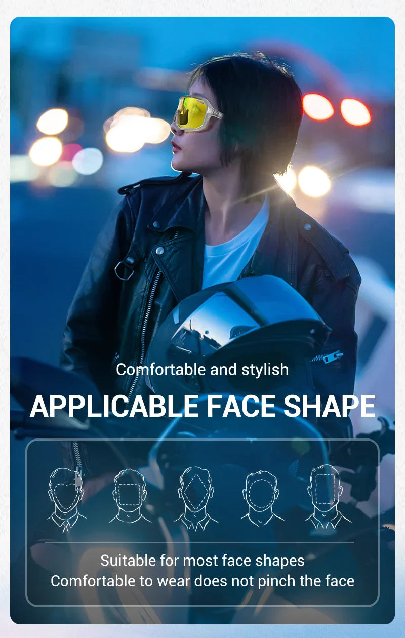Yellow Polarized Cycling Sunglasses Men Bike MTB Driving Glasses Women Outdoor Sports Hiking Fishing UV400 Glasses