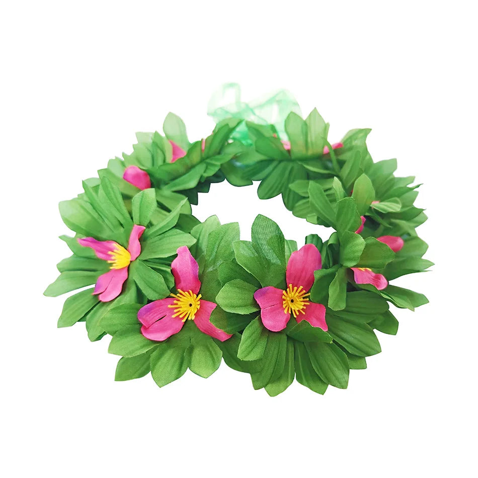 Kids Cosplay Dress for Girls Lilo Inspired Hawaiian Costume With Wreath Necklace Bag Doll for Halloween Birthday