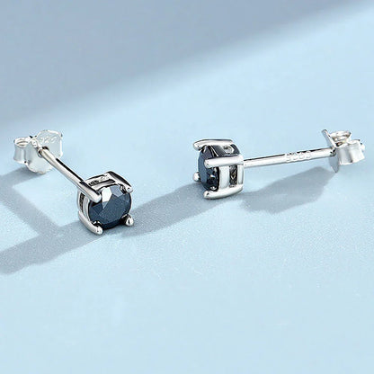 4-claw Real Moissanite Stud Earrings for Women 925 Sterling Silver Earring White Pink Red Green Color Diamond EarringCertified