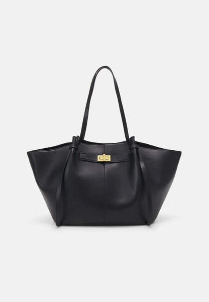 Fashion Large Capacity Trapeze Bag Designer Chic Lock Women Shoulder Bags Luxury Pu Leather Handbags Trend Underarm Bag 2025
