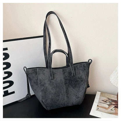 2025 Hot Sale Autumn Soft Women's Handbags Faux Suede Solid Color Large Capacity Shoulder Bag Casual Versatile Ladies Bags