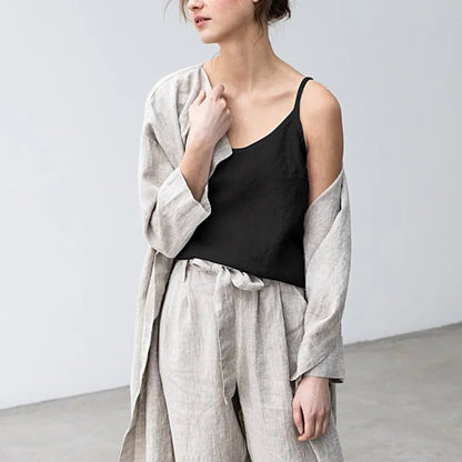 Vintage Cotton Linen Women's Summer Tank Top Sleeveless Harajuku Basic Cuasal Female Top For Girls Camisole Women Clothing
