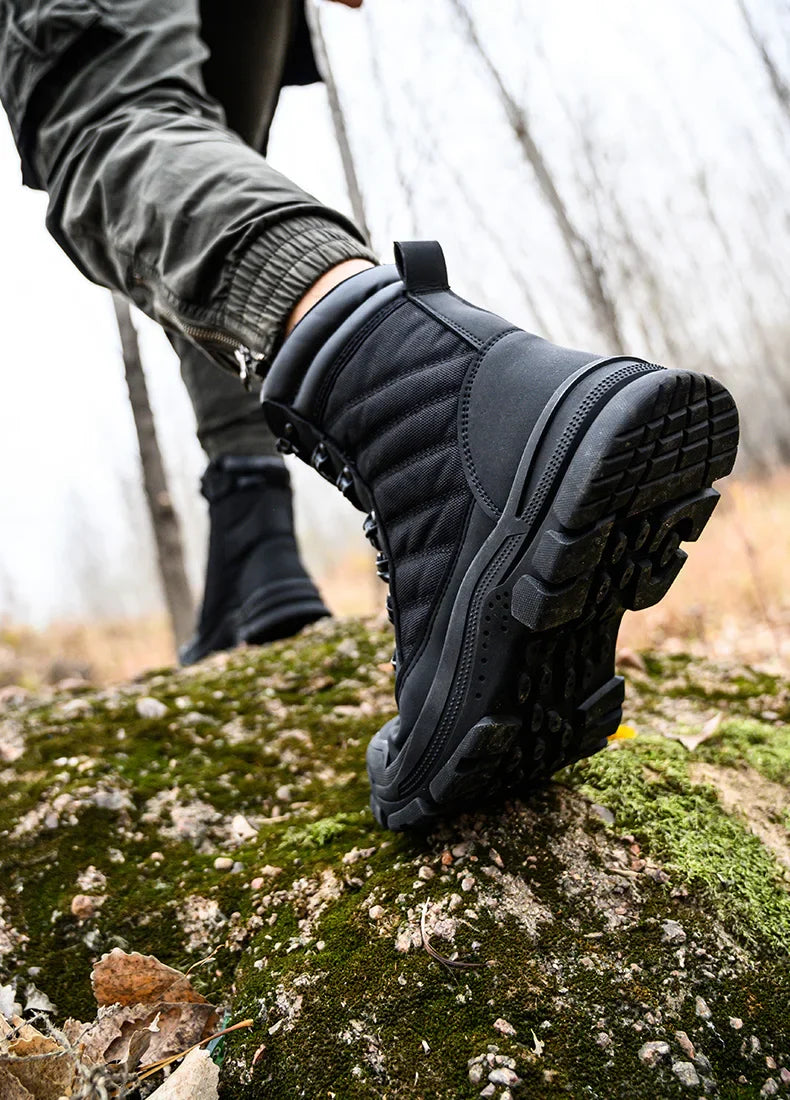 Men Work Safety Boots Outdoor Military Boots Anti-smash Anti-puncture Industrial Shoes Men Zipper Boots Indestructible Boots