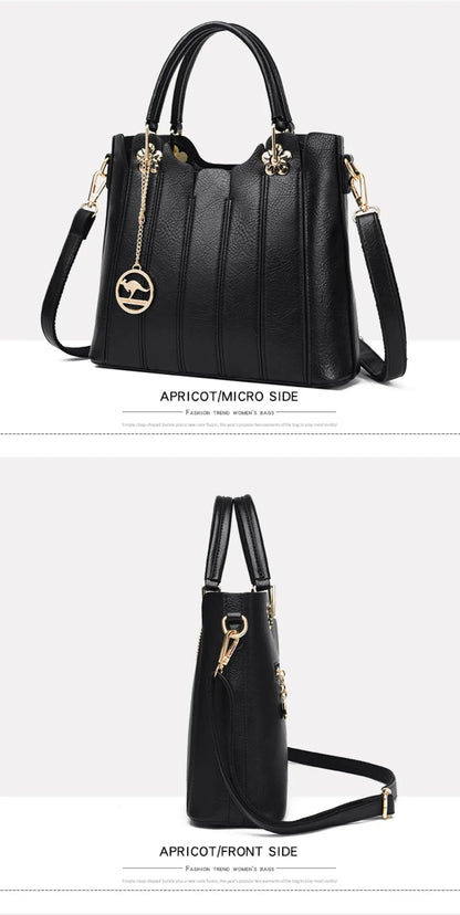 Genuine Brand Fashion Luxury High Quality 3 Layers Leather Handbag Women 2024 Crossbody Bags for Women Lady Large Capacity 2024