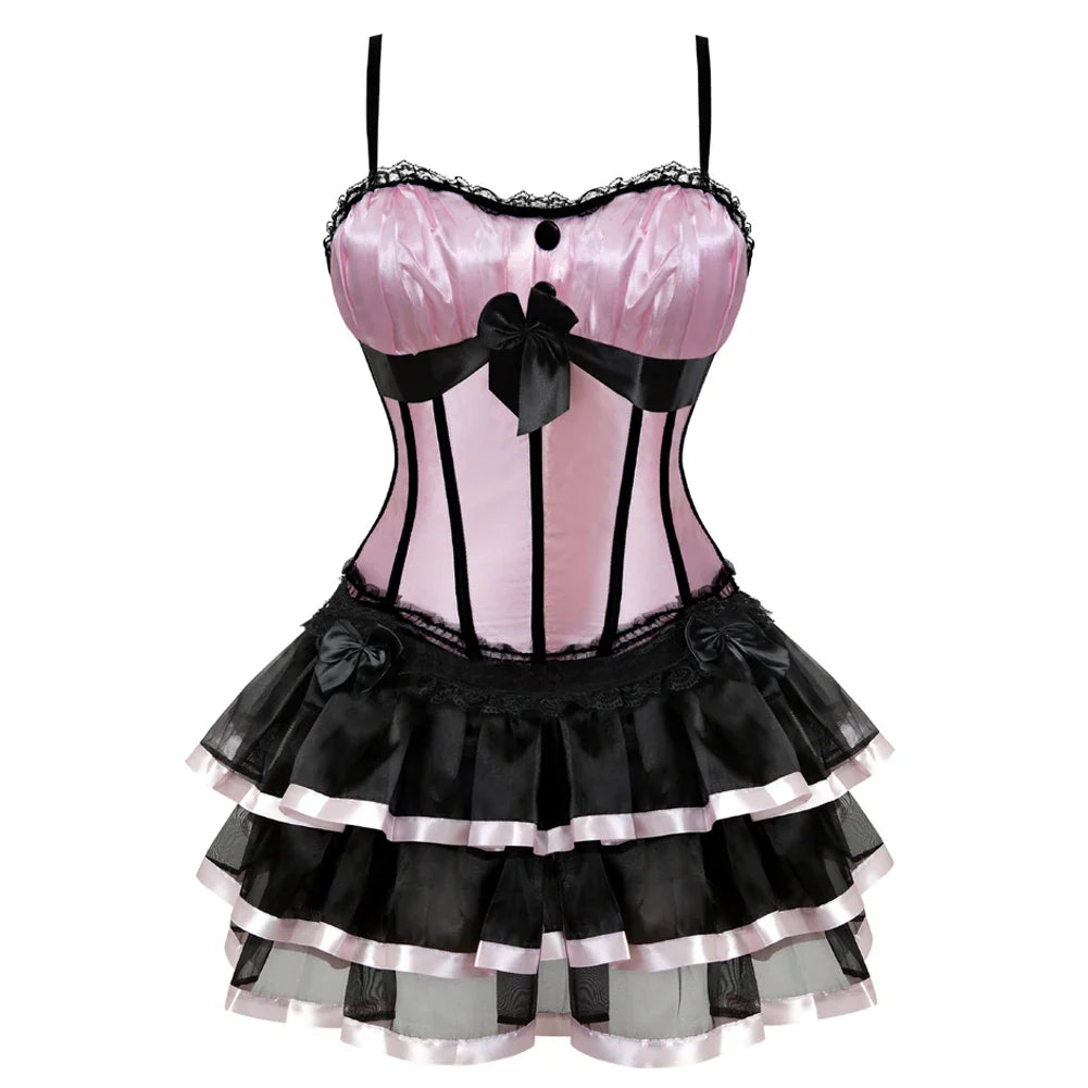 Women Corset Top With Straps Bustier Pink Lace Corset Overbust Tank Tops Thin Straps Sexy Green Corset for Women