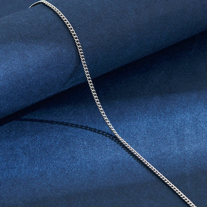 2mm Wide Stainless Steel Link Chain Necklace for Men and Women Silver Color and Gold Color Available Length 14"-30"