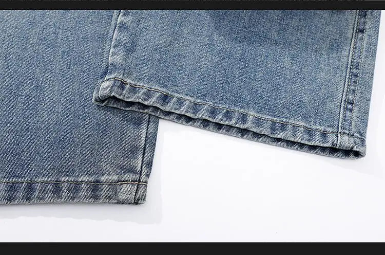 Cargo Jeans Men's Autumn New Vintage Fashion Straight Denim Trousers Casual Wide Personalized Male Clothing Pants Men Denim