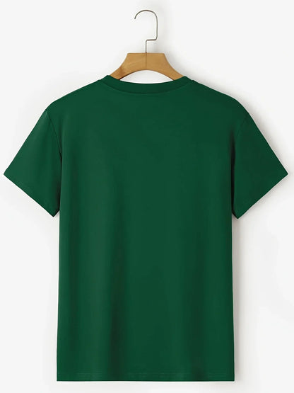 Men's Summer Loose Size 100% Cotton Freedom Graphi Print Casual Slim Fit Round Neck Short Sleeve T-shirt Top