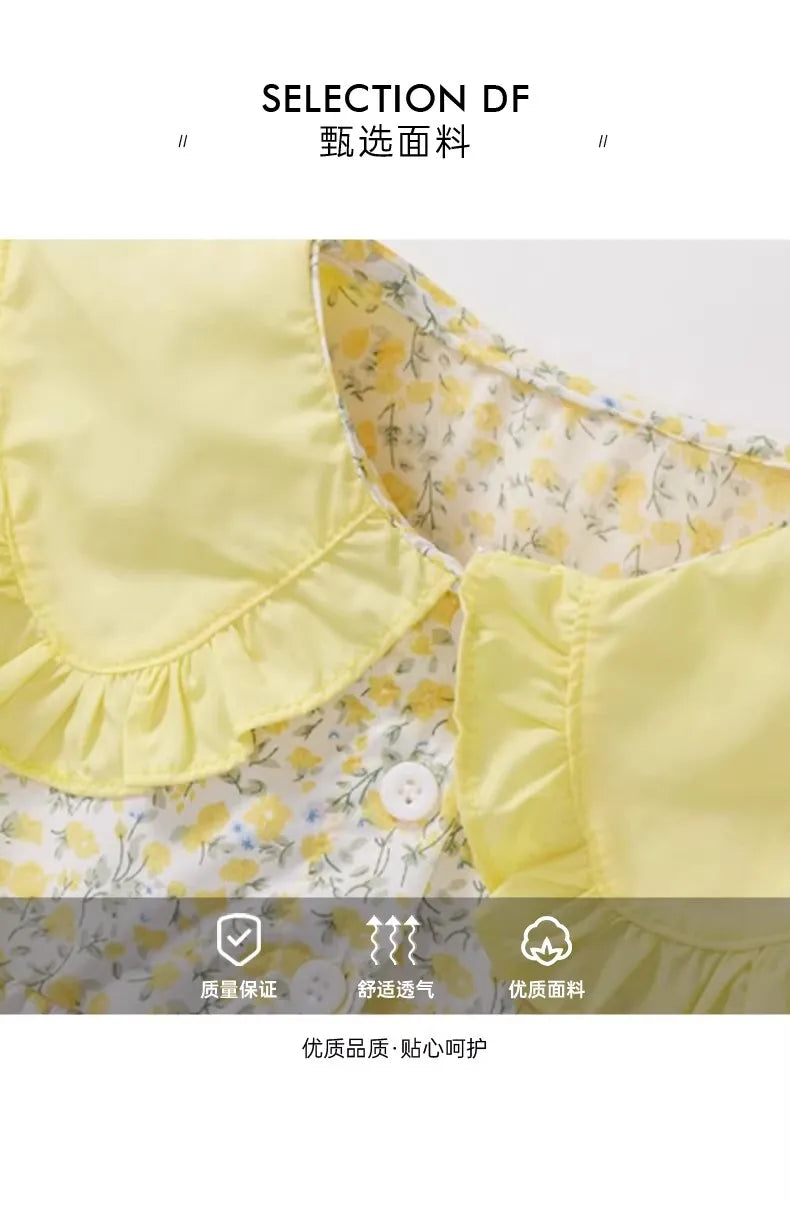 Children's Summer Fashionable Dress, Girls' Floral Skirt, New Summer Dress, Beautiful Princess Dress for Little Girls