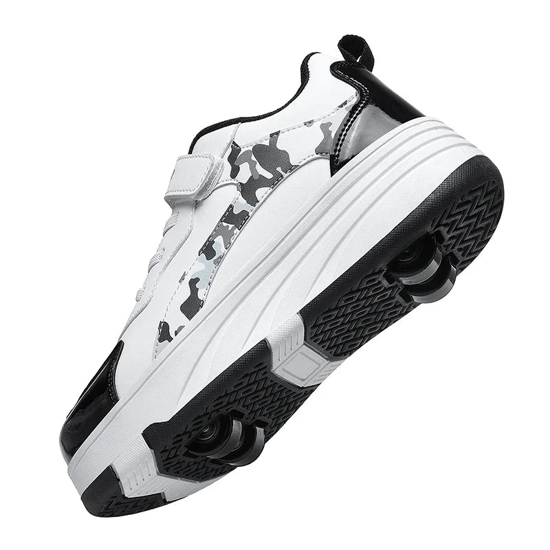 New Roller Skates Sneakers for Children Sports Shoes for Boys Retractable Skates with Removable Sheels Unisex Casual Footwear