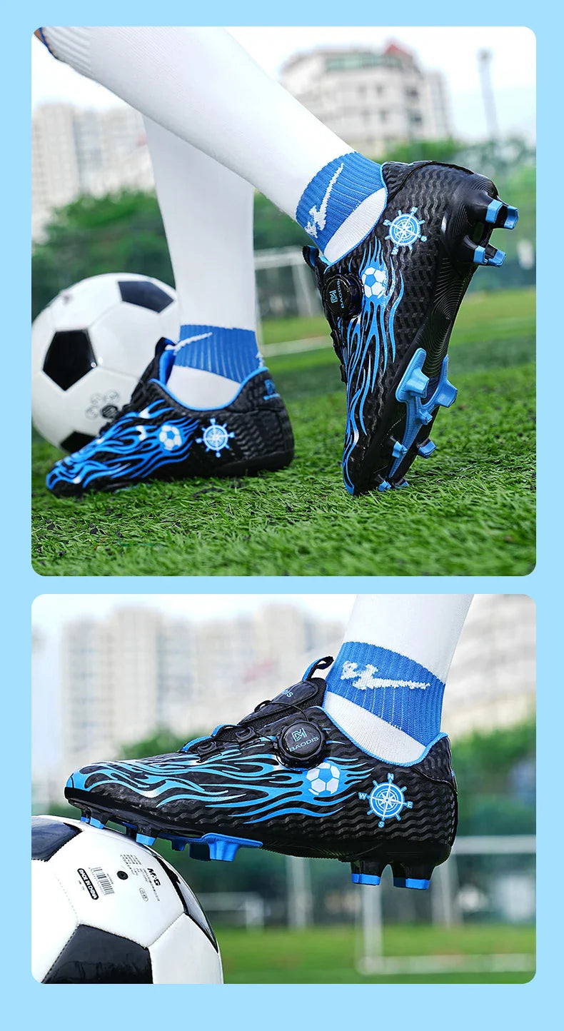 New Children Soccer Cleats Football Boots TF FG Anti-Slip Comfortable Training Shoes Outdoor Indoor Sneakers for Kids Boys Girls