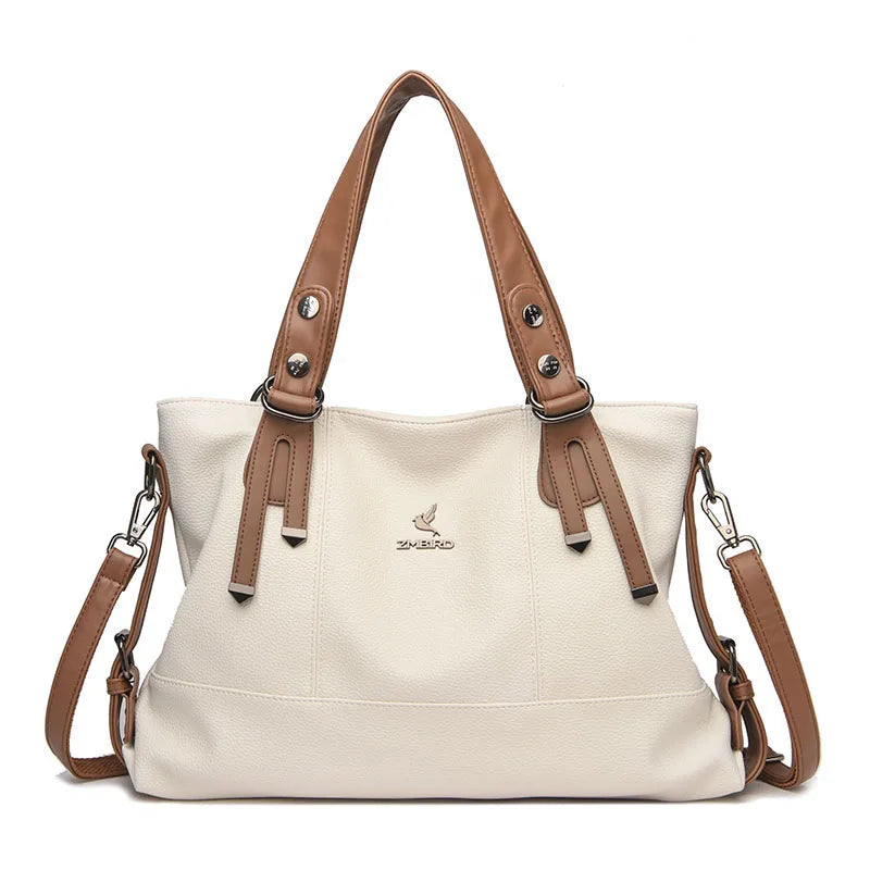 100% Cow Leather Handbag Women Genuine Leather Shoulder Bags Natural High Quality Cowhide Crossbody Large Capacity Messenger Bag