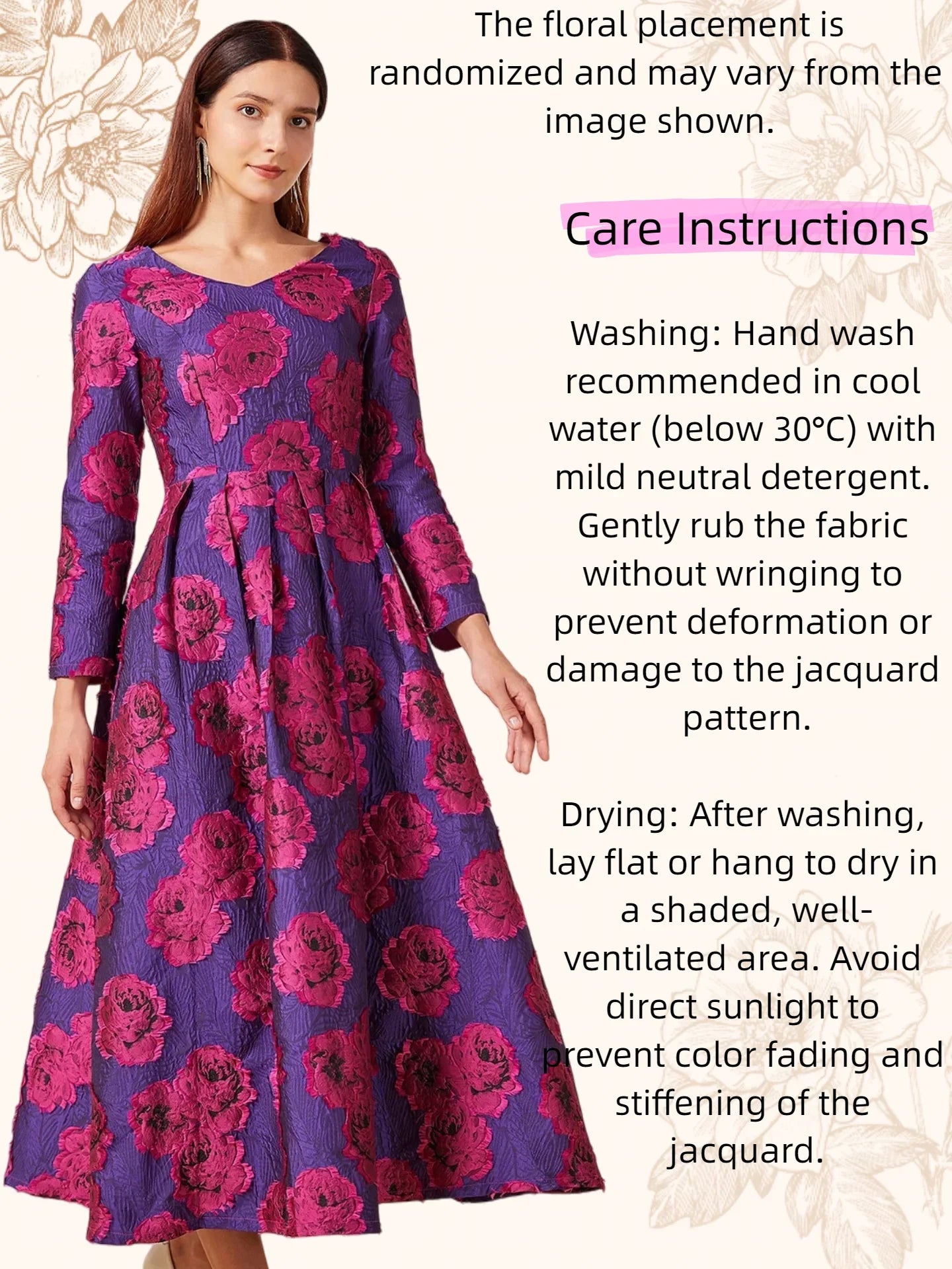 Luxury Long Jacquard Dress for Women Maxi Autumn Winter Party Dress Boho Floral Fashion Evening Clothing Vintage Robe