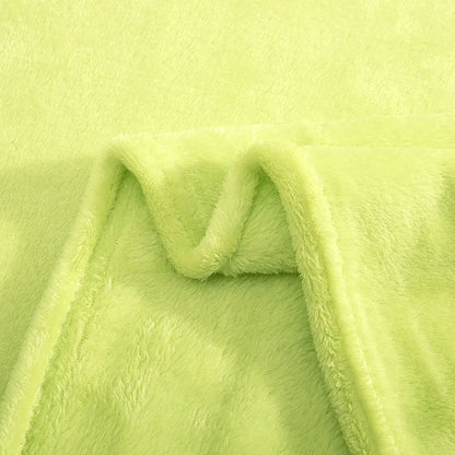 Solid Color Flannel Blanket Soft Warm Coral Fleece Velvet Blanket Winter Sheet Sofa Office Air Conditioning Yoga Nap Blanket