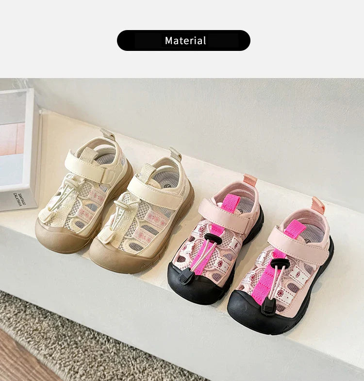 Children Sport Sandals Baby Soft Breathable Beach Sandals Summer Boys Girls Hollow Cool Running Shoes Kids Buckle Sandals