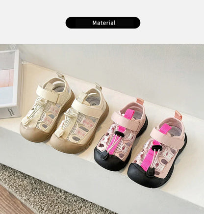 Children Sport Sandals Baby Soft Breathable Beach Sandals Summer Boys Girls Hollow Cool Running Shoes Kids Buckle Sandals