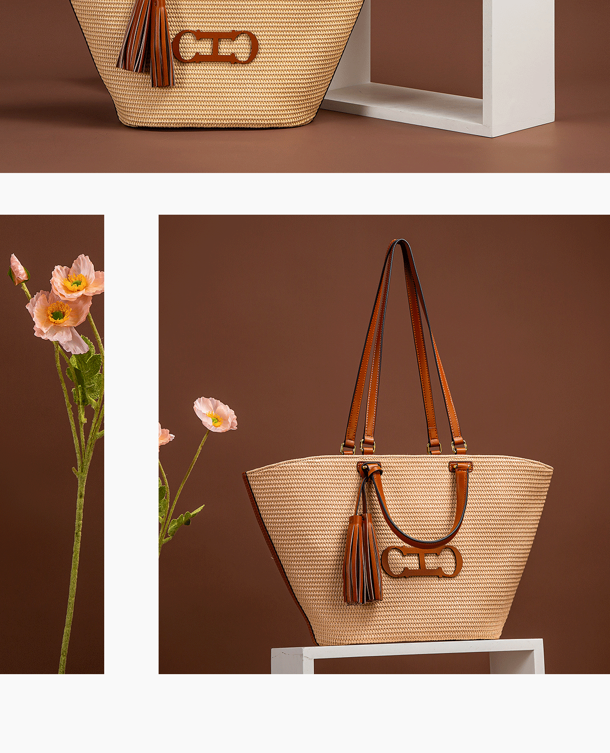 Women's Tote Bag 2024 New Vacation Beach Bag Beach Bag Handheld Shopping Bag