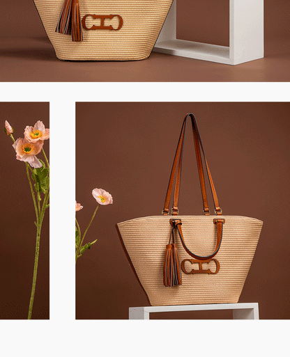 Women's Tote Bag 2024 New Vacation Beach Bag Beach Bag Handheld Shopping Bag