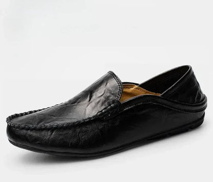 Men Leather Loafers Comfortable Slip On Shoes Breathable Lightweight Walking Shoes for Big Size 47 Casual Soft Driving Shoes