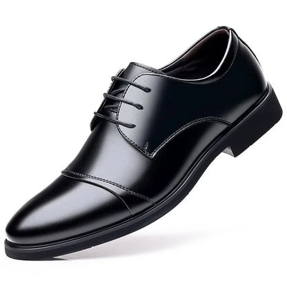 Sapatos Masculinos Grandes de Couro Estilo Oxford Formal Derby Respirável Fivela Dupla Casamento Trabalho Segurança Escritório