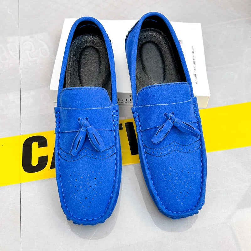 Loafers Men Casual Shoes Tassel Brogue Shoes Men Loafers Moccasins Breathable Slip on Big Size Driving Loafers for Men Shoes