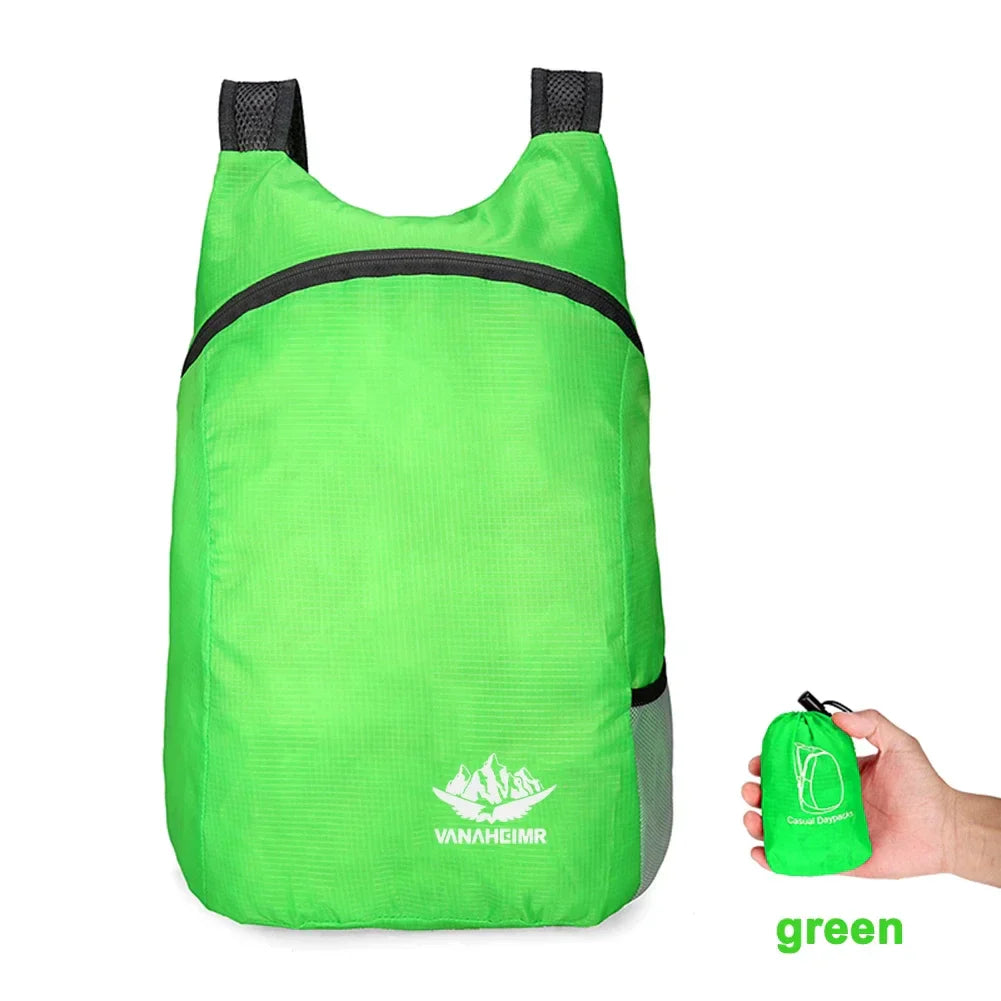 15L Lightweight Packable Backpack Foldable ultralight Outdoor Folding Backpack Travel Sports Bag Hiking Daypack for Men Women