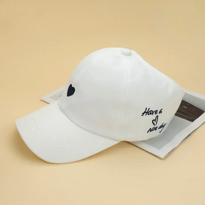 Kids Baseball Caps for Boys Girls Sun Hat Love Heart Hollow High Ponytail Caps Children Adjustable Baseball Caps for 4-12 Years