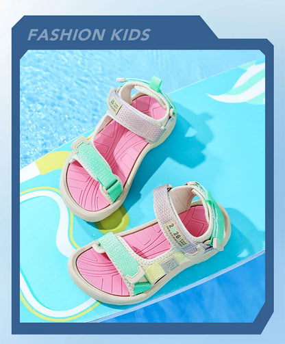 Children's Sandals Boys Girls Breathable Summer Sport for Outdoor Beach Shoes Open-Toe Comfortable Walking Sandalies Size 30-38