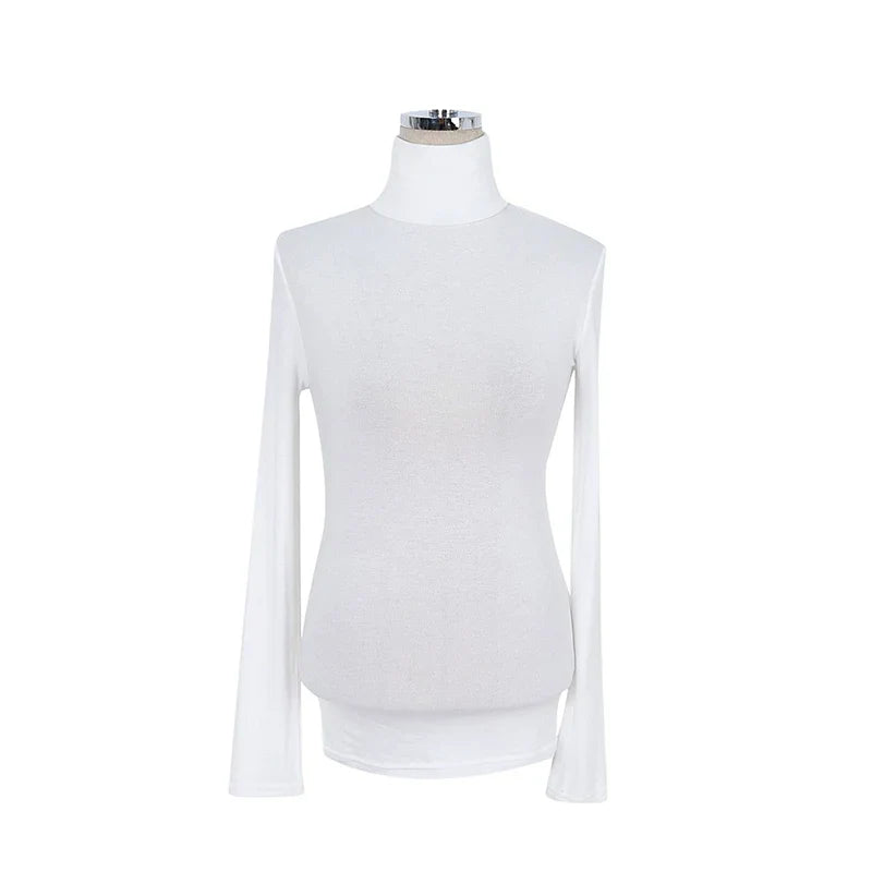 Slim High Quality Plain T Shirt Women Cotton Elastic Basic Female Tops Long Sleeve Sexy Thin T-shirt see through 2026