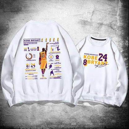 Men's and Women's Hooded Hoodie Fall Winter Jumper Basketball Kobe Glory Life Hall of Fame Sports Commemorative Hoodie