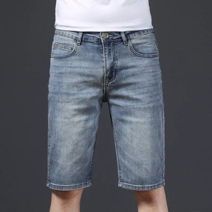 2025 New Summer Brand Stretch Thin Bermuda Masculina Cotton Denim Jeans Men Knee Length Soft Ropa Hombre Shorts