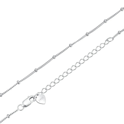 Classic Basic O-chain Solid 925 Sterling Silver Lobster Clasp Adjustable Necklace Box Cable Chain DIY Jewelry for Women