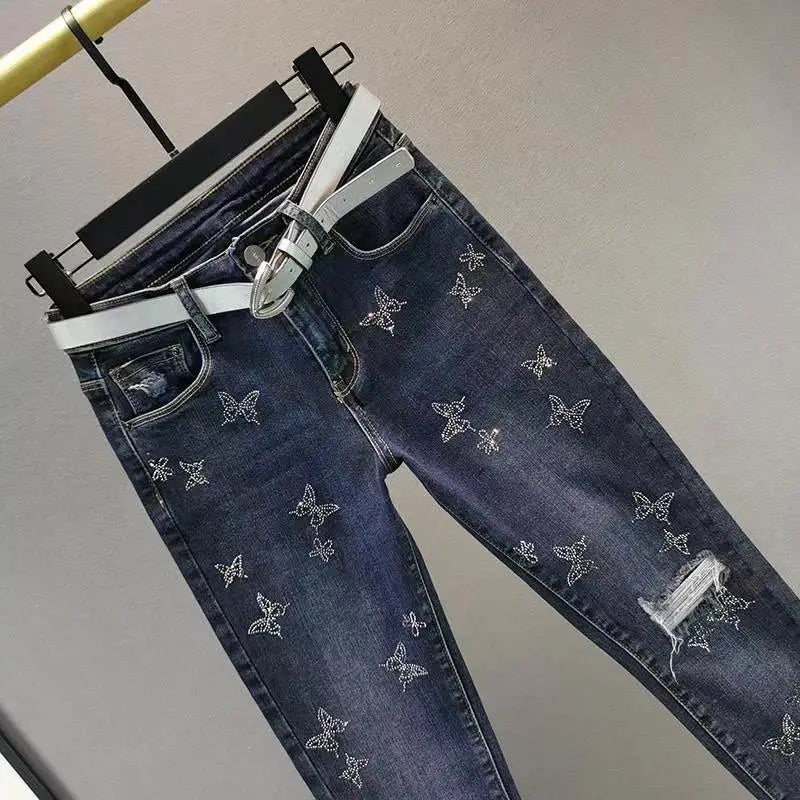 European Style High Waist Slimming Jeans