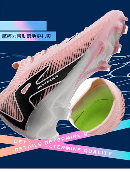 High-quality Breathable Soccer Cleats for Men Women Outdoor Artificial Grass Match Training FG Football Shoes