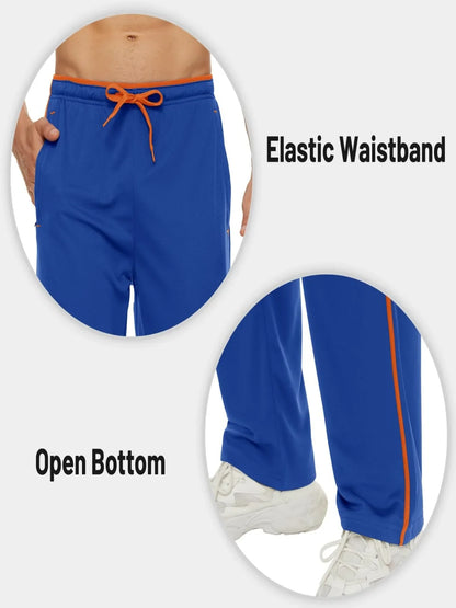Men's Quick Dry Lightweight Elastic Outdoor Hiking Jogging Running Pants Straight Fitness Gym Exercise Yoga Sweatpants