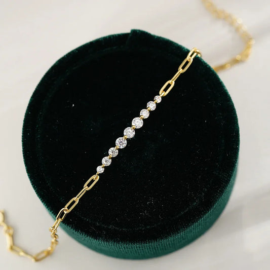 Micro Full 2/2.5/3mm D Color Moissanite Diamond Tennis Bracelet for Woman 925 Silver Plated 18k Adjustable Link Bracelets