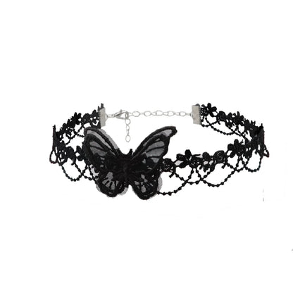 Punk Black Sexy Lace Chokers Necklace For Women Fashion Retro Clavicle Chain Halloween Collar Choker Steampunk Gifts