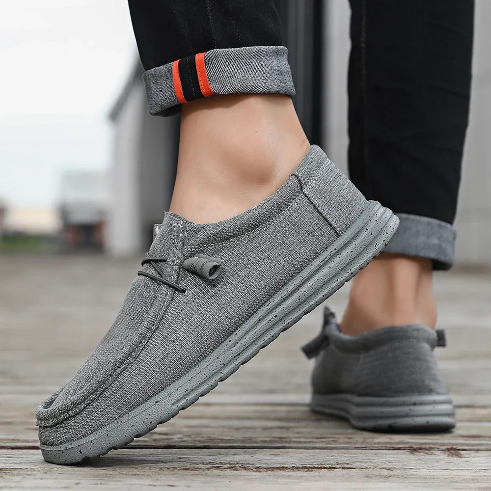 Plus Size Men's Solid Color Breathable Slip On Classic Loafer Shoes Comfy Casual Durable Lightweight Walking Shoes