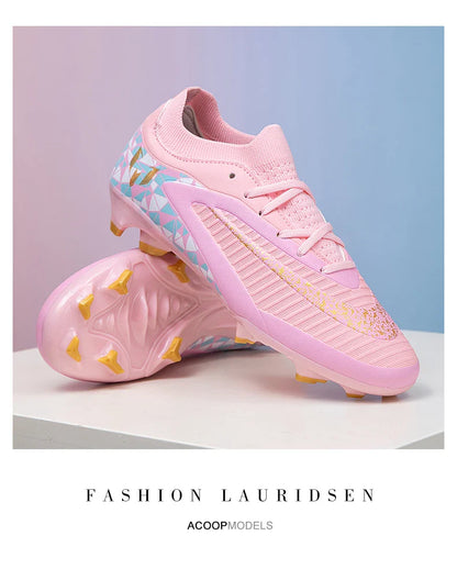 New Kid Match Boys Football Boots Sports Shoes Match Soccer Shoes Outdoor Sneakers Professional Non-Slip Comfortable Unisex