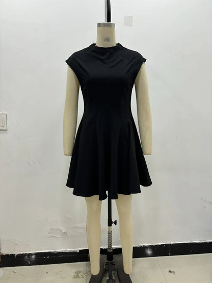 Ruffles Mini Party Dress Women Sleeveless A-Line Chic Evening Club Dress Fashion 2025 Y2K Girl Street Vestidos