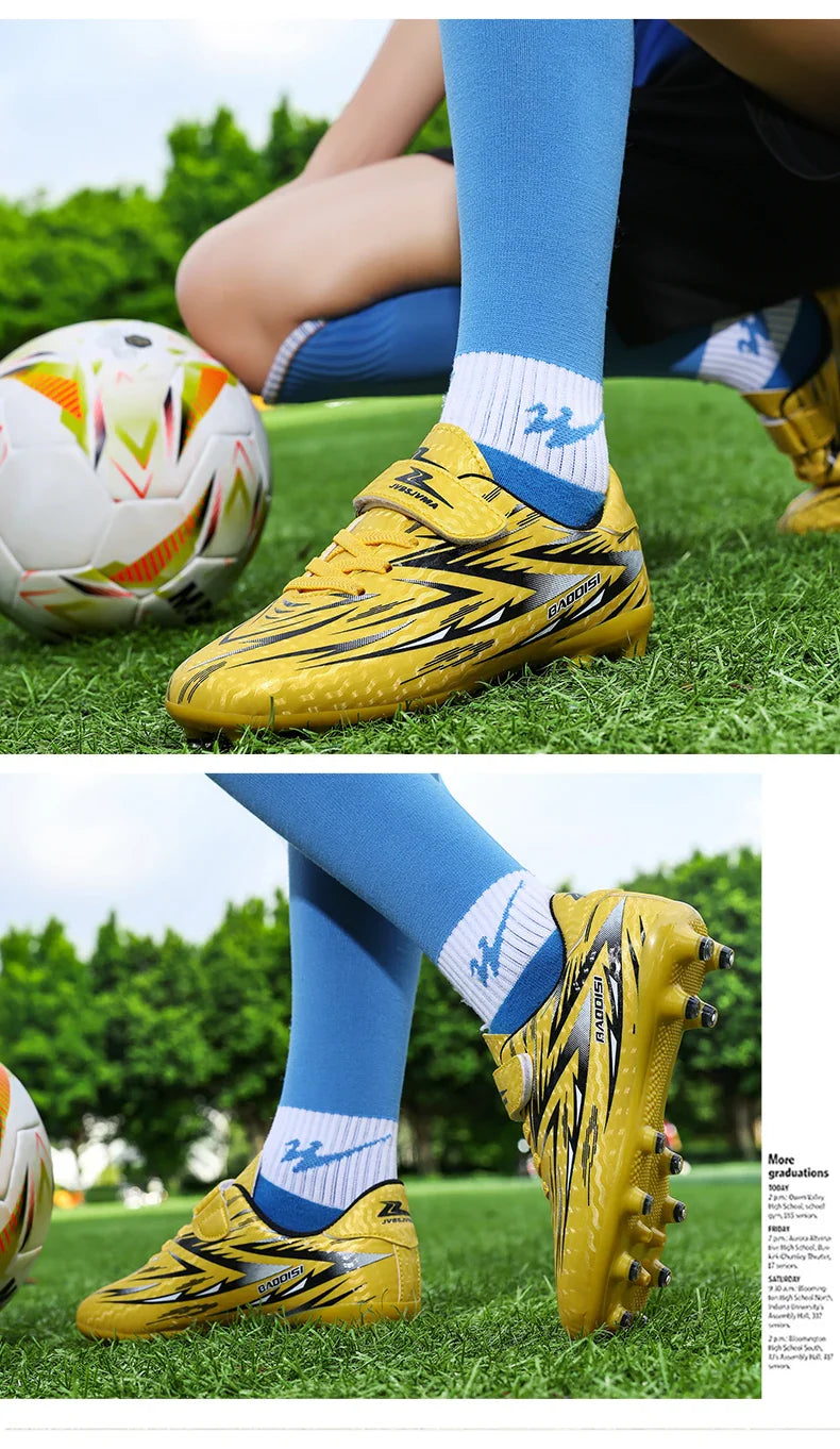 New Football Shoes Children Non Slip Society Cleats Soccer Shoes Kids Indoor Football Field Boots Fast Professional Sneaker28-39