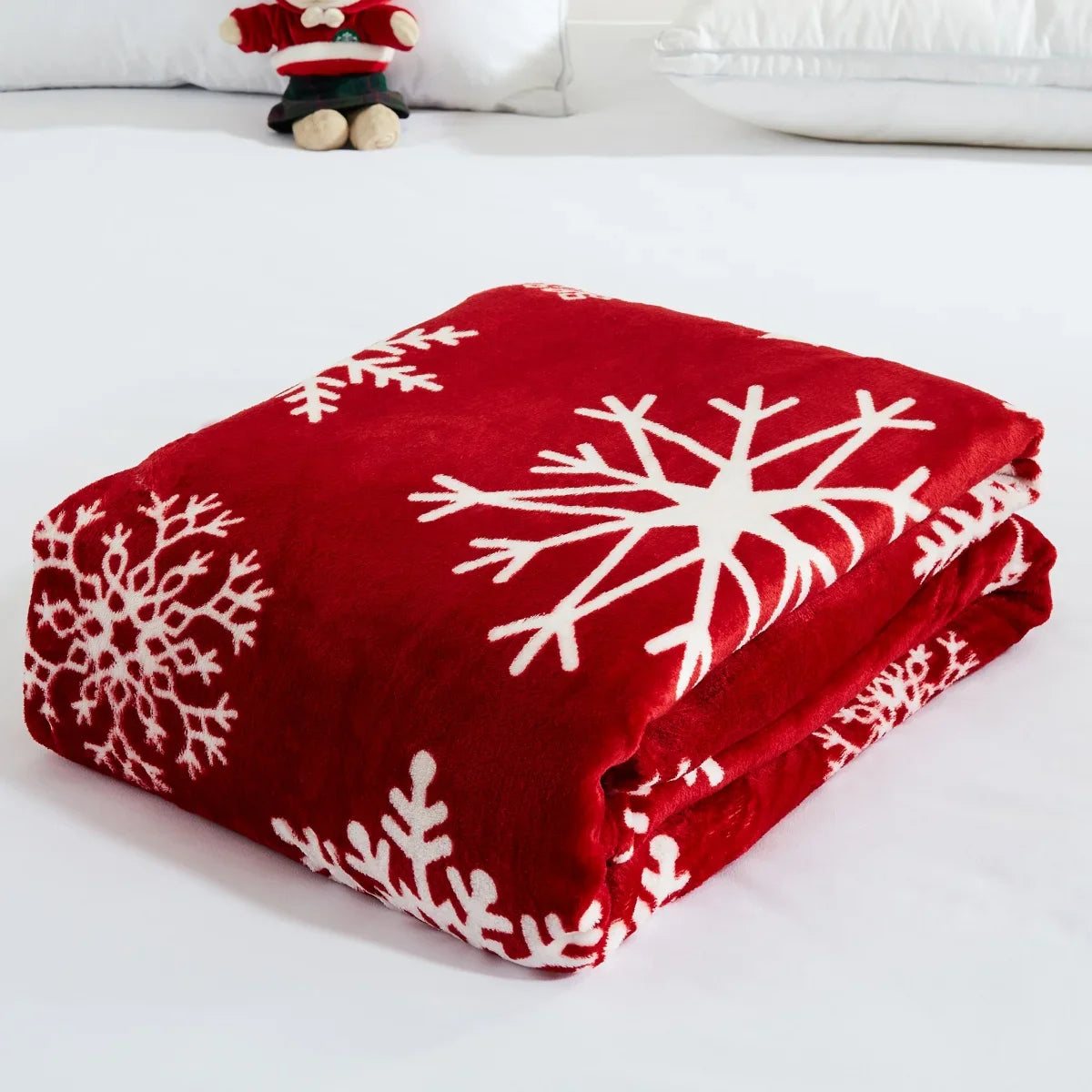 Christmas Style Double-sided Velvet Blanket Queen King Size Suitable for Autumn Winter Milk Velvet Quilt Queen King Size