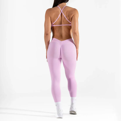 Women's Seamless High-Waisted Gym Legging And Padded Tank Top Workout Fitness Sport Bras Suit Yoga Set Fitness Gym Clothing