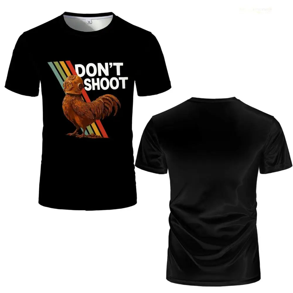 Don't Shoot ARC Raiders Graphic T-Shirt Unisex Trendy Streetwear Oversized Crew Neck Tops New Casual Men's Shirt For Gamers Gift