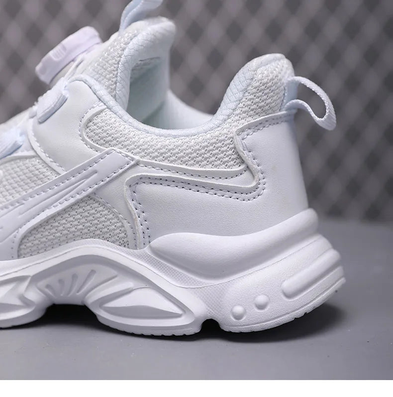 Children's Basketball  Sports Shoes Breathable Student White School Walking Shoes Anti-skid Boys Girls Casual Running Sneakers