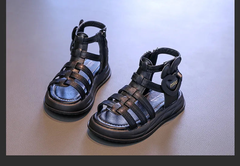 2026 Fashion Kids Sandals Children's Design Hollow-out Multicolor Sport Sandals Soft Flat Strappy Sandals Girls Cute Beach Shoes