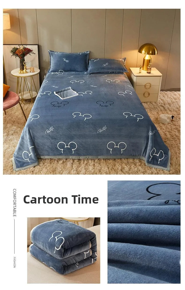 Thickened Velvet Blanket Children Single Double Person Fleece Coral Velvet Blanket Retail Coral Fleece Blanket Velvet Throw B...