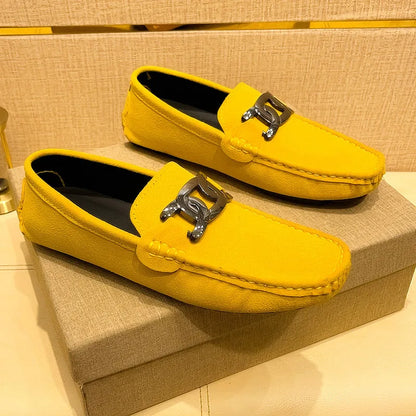 Loafers Men Big Size 48 Soft Driving Moccasins High Quality Flats Suede Leather Shoes Men Slip-on Luxury Loafers for Men